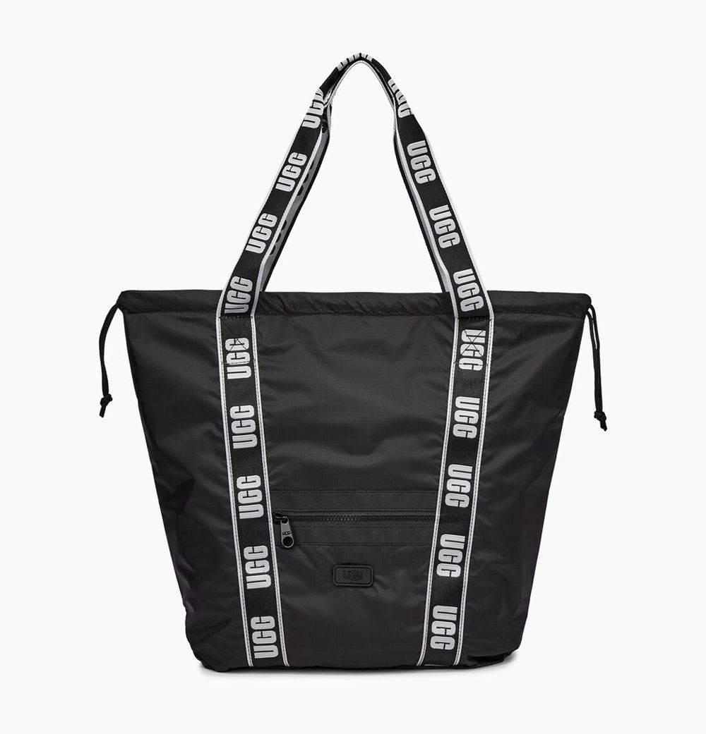 Ugg Tote Bag Womens - Ugg Frannie Cinch Black - 459JPYBML